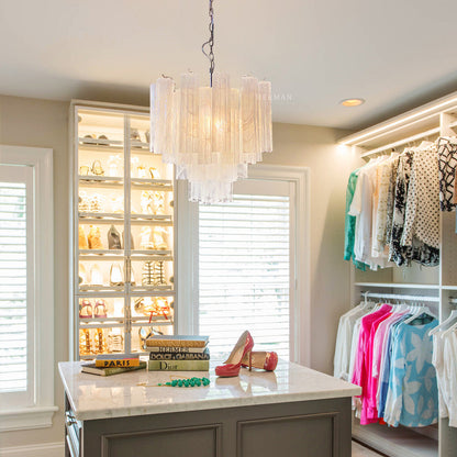 Murano Chandelier – 36 tubes – Alabaster white