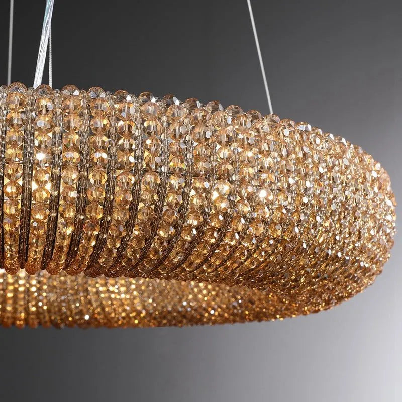 Samter Crystal Smoke Round Chandelier 31", 41", 59"