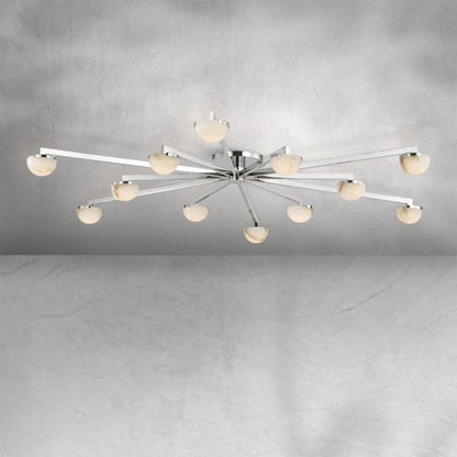 Padra Alabaster Large Staggered Arm Flush Mount