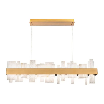 Alabaster Acropolis 46in LED Linear Chandelier