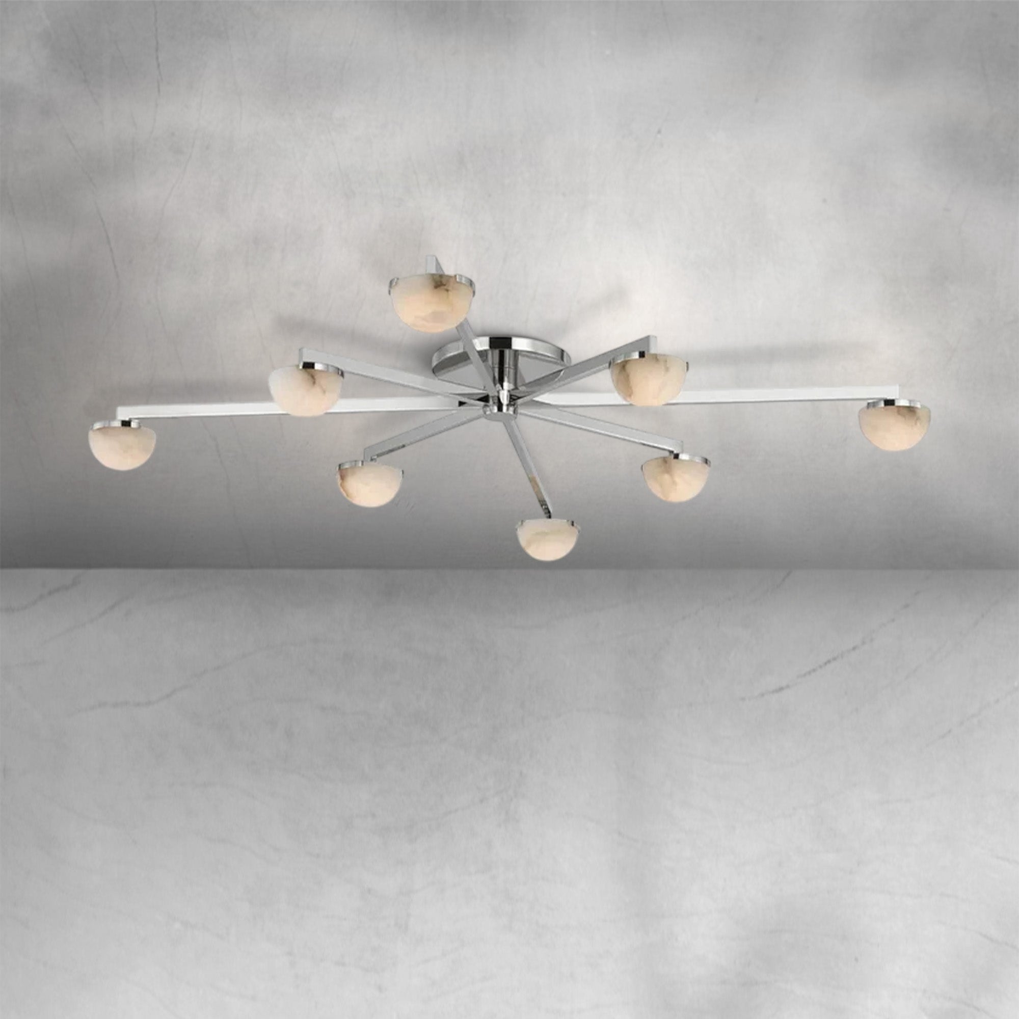 Padra Alabaster Large Staggered Arm Flush Mount