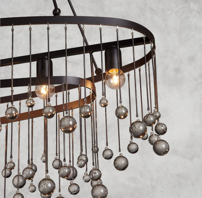 Auraria Luxe Oval Crystal Chandelier – 52.5"