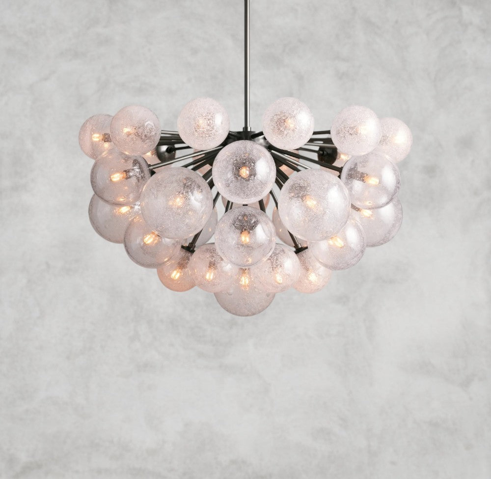 Manterio Glass Chandelier 19/ 37 Lights