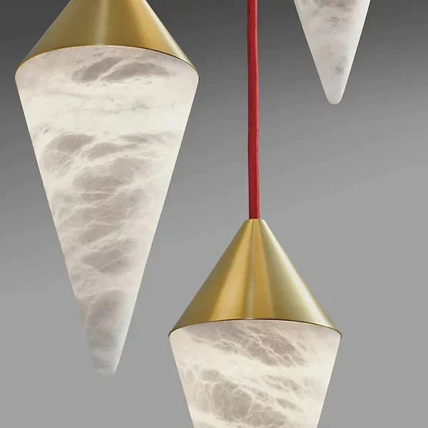 Alabaster Cone Pendant Light