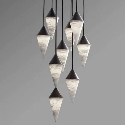 Alabaster Cone Pendant Light