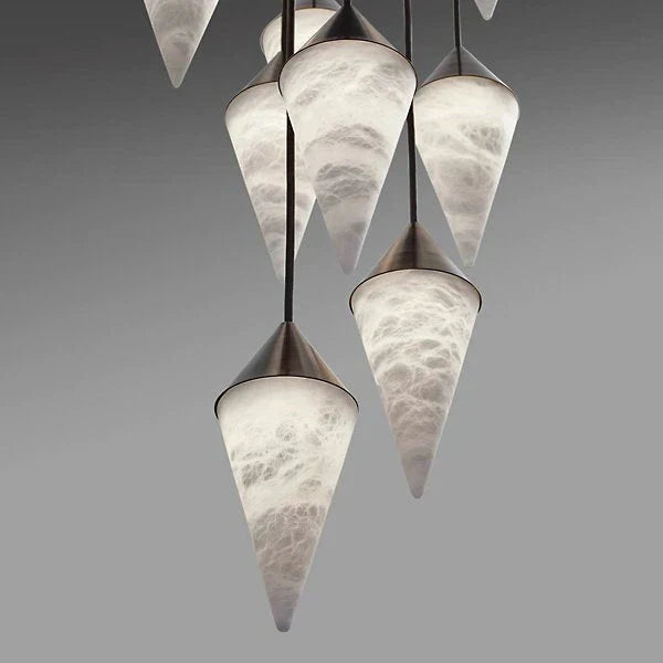 Alabaster Cone Pendant Light