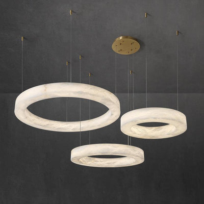 Alabaster Merika Round Chandelier
