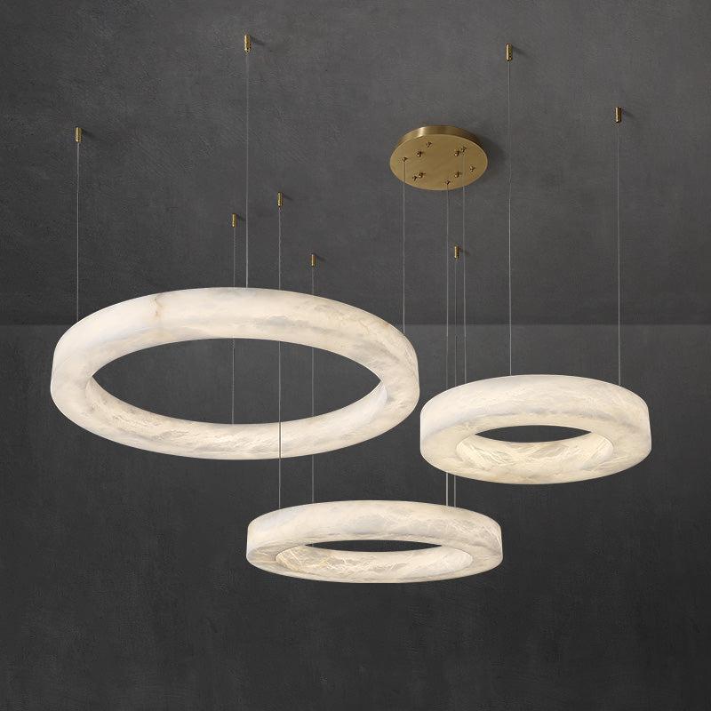 Alabaster Merika Round Chandelier