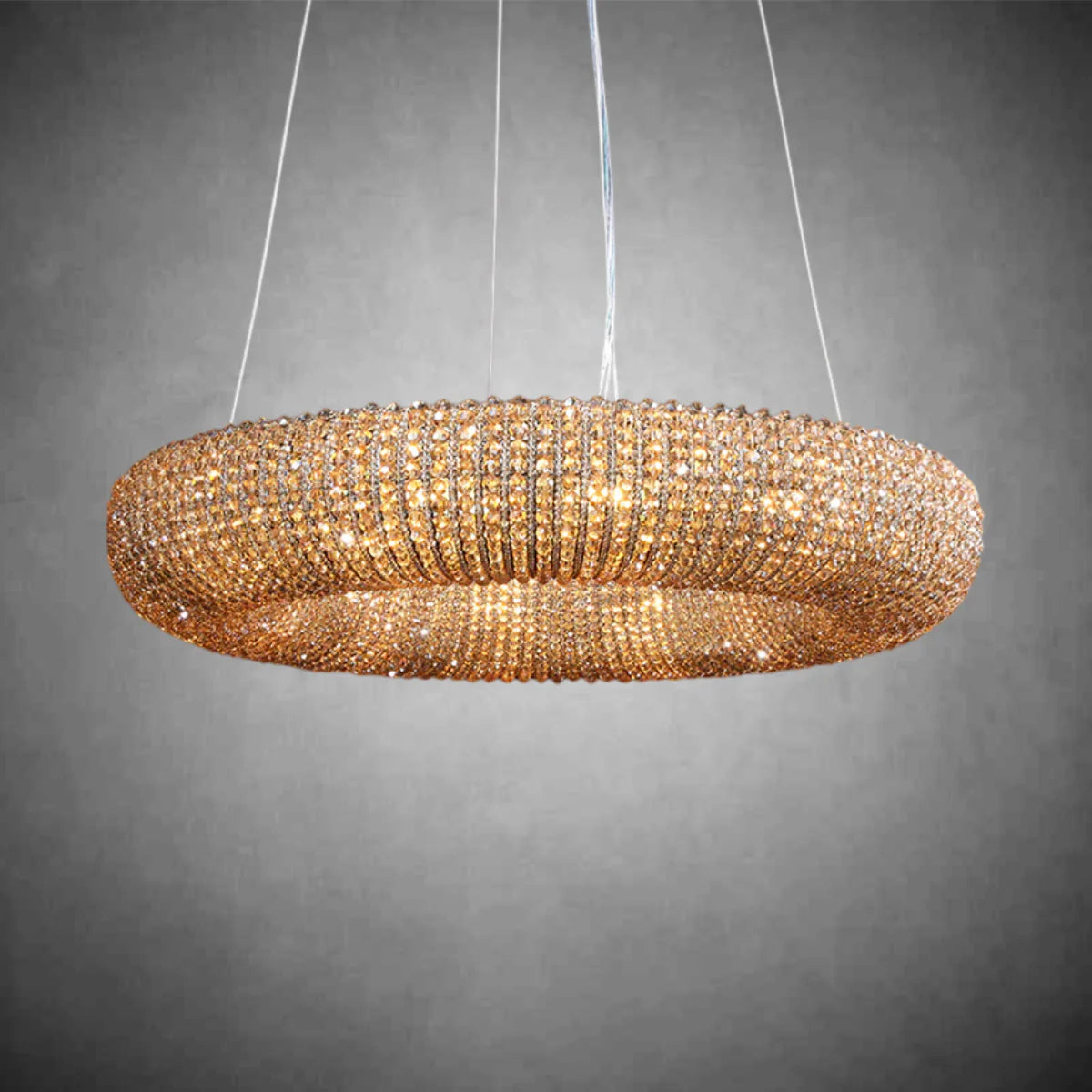 Samter Crystal Smoke Round Chandelier 31", 41", 59"