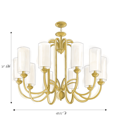 Vintage Brass Chandelier