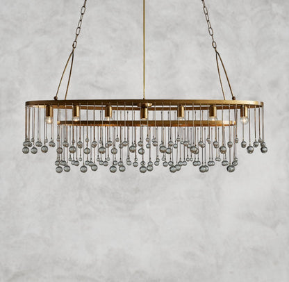 Auraria Luxe Oval Crystal Chandelier – 52.5"