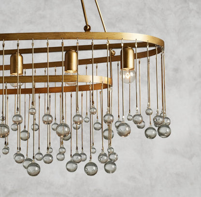 Auraria Luxe Oval Crystal Chandelier – 52.5"