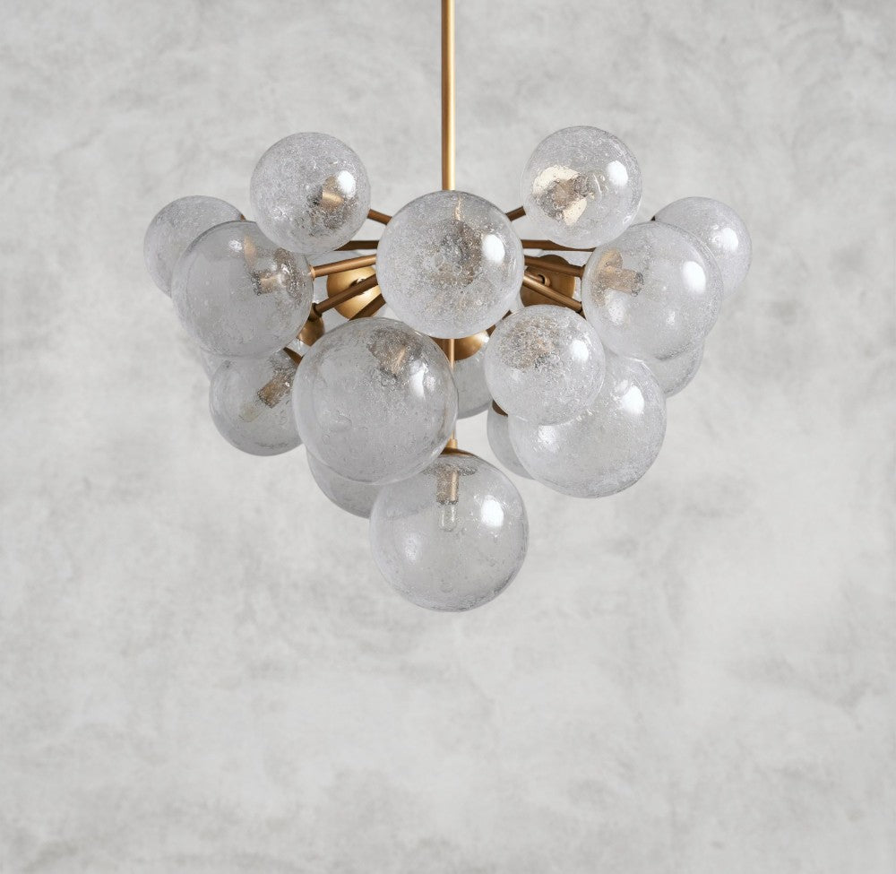 Manterio Glass Chandelier 19/ 37 Lights