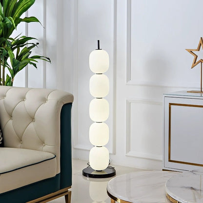Alabaster Beaded Floor Lamp