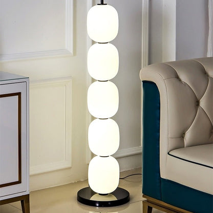Alabaster Beaded Floor Lamp