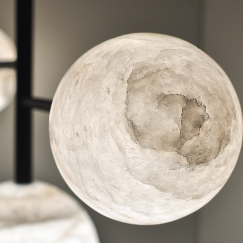 Alabaster Sphere Modern Artistic Chandelier Light