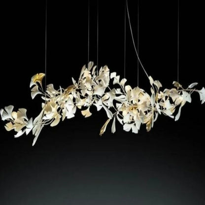 Glessy Ceramic Ginkgo Branch Chandelier 60", 71", 79", 99"