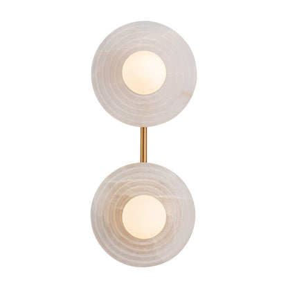 Dahlia Double Alabaster Wall Sconce