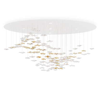 Sand sea Square Glass Spiral Chandelier