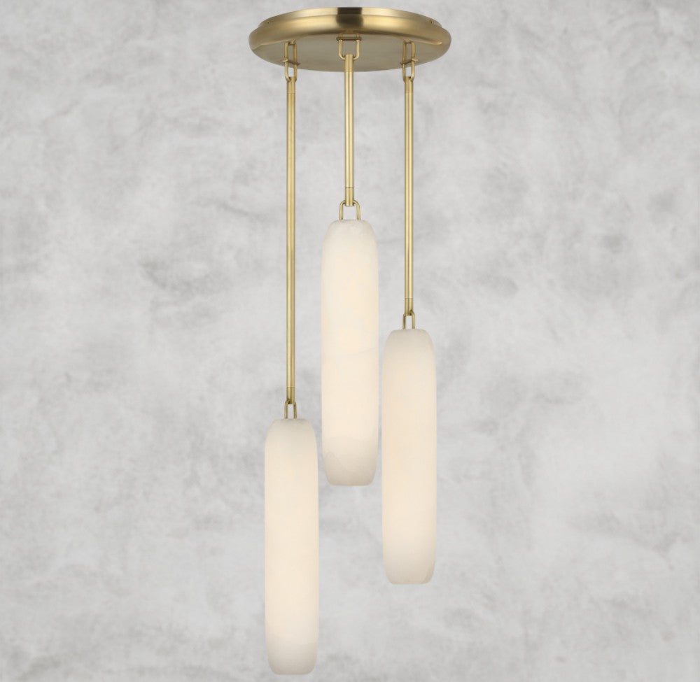 Focira 3-Light/ 7-Light Alabaster Chandelier