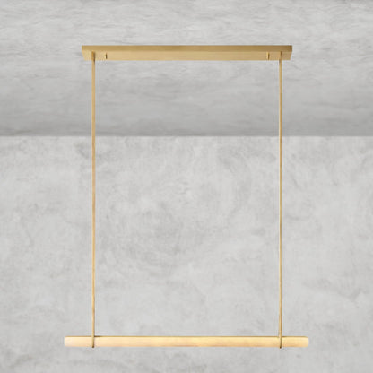 Audubon Alabaster Single Bar Linear Chandelier