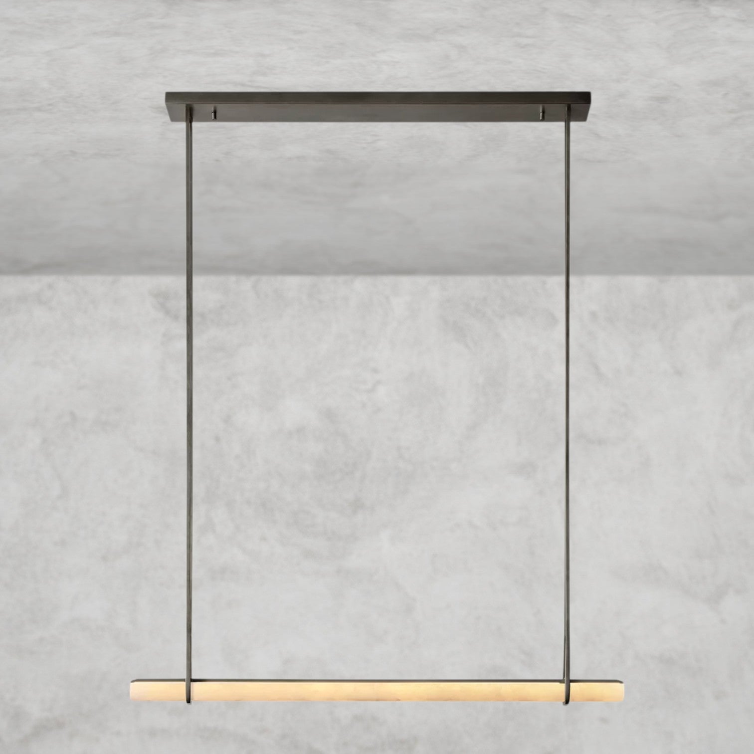 Audubon Alabaster Single Bar Linear Chandelier