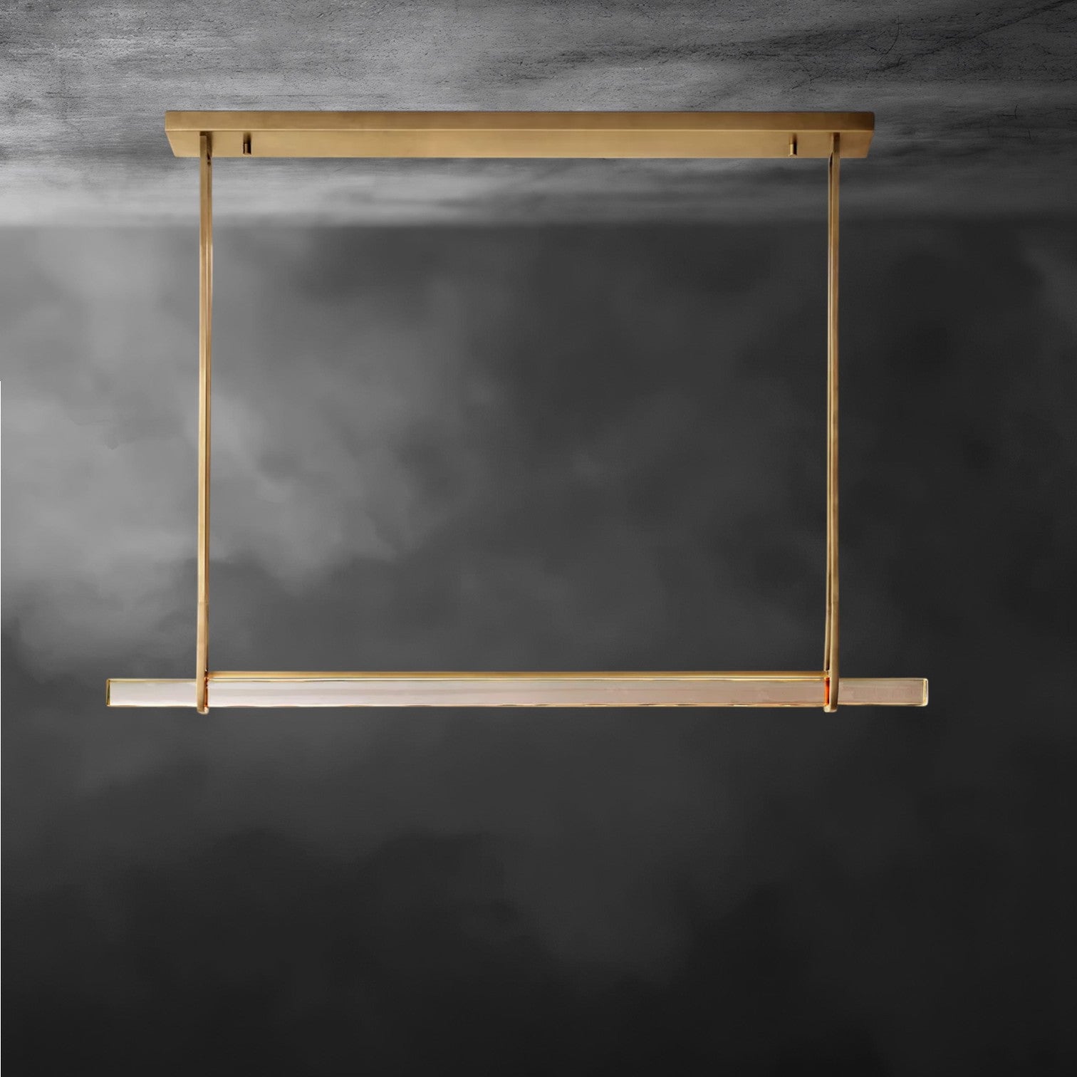 Audubon Crystal Linear Single Bar Chandelier