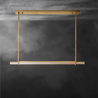 Audubon Crystal Linear Single Bar Chandelier