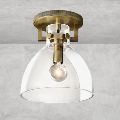 Machinist Glass Cloche Flushmount