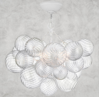 Tera Round Glass Semi-Flush Mount 24", 29", 33", 38"