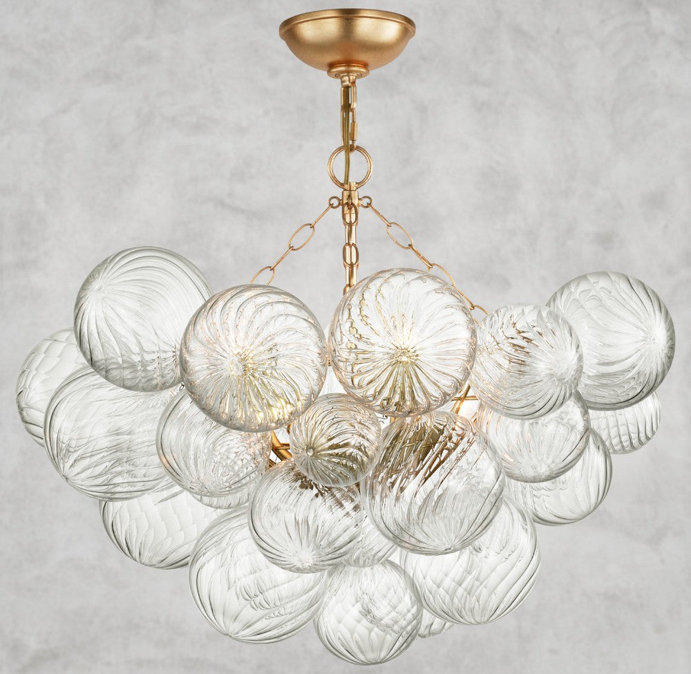 Tera Round Glass Semi-Flush Mount 24", 29", 33", 38"