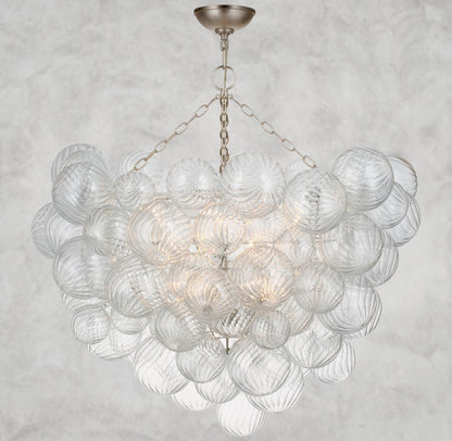 Tera Round Glass Semi-Flush Mount 24", 29", 33", 38"