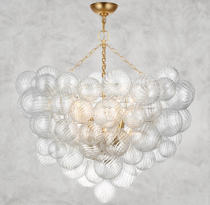 Tera Round Glass Semi-Flush Mount 24", 29", 33", 38"