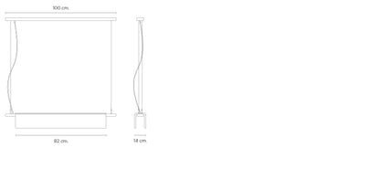 Alabaster Studio Chandelier Over Dining Table