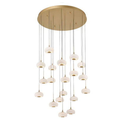 Alabaster 19 Lights Round LED Chandelier