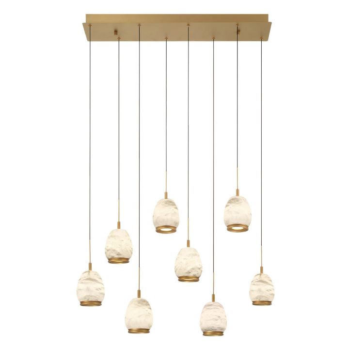 Alabaster Linear LED Chandelier