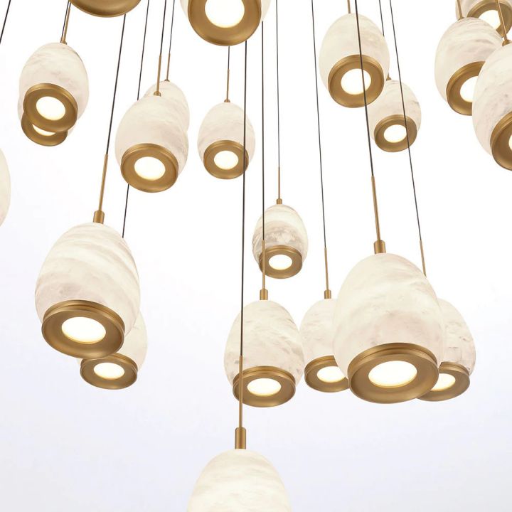 Lucidate Alabaster Round LED Chandelier