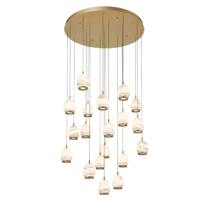 Lucidate Alabaster Round LED Chandelier