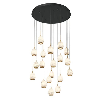 Lucidate Alabaster Round LED Chandelier