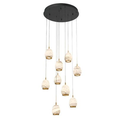 Lucidate Alabaster Round LED Chandelier
