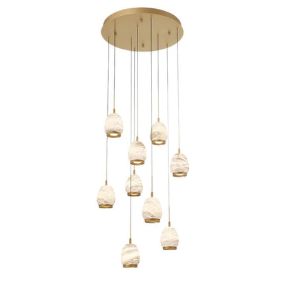 Lucidate Alabaster Round LED Chandelier