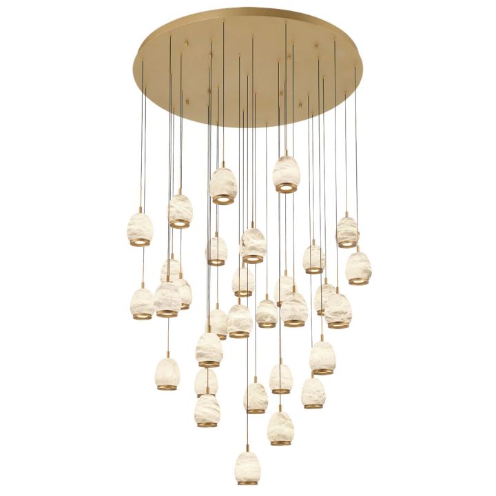 Lucidate Alabaster Round LED Chandelier