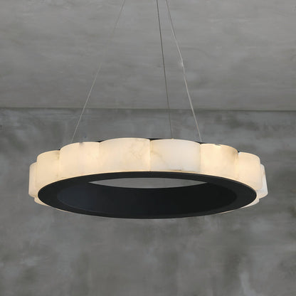 Avalon Moden Alabaster Round Chandelier