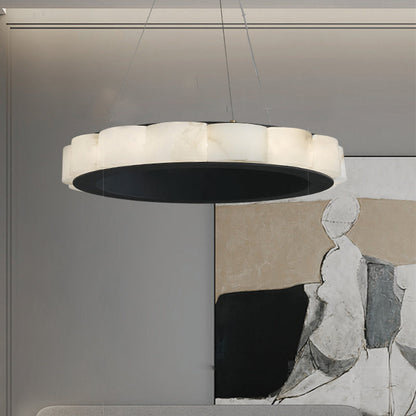 Avalon Moden Alabaster Round Chandelier