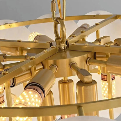 Noah Multi-Layer Natural Alabaster Round Modern Chandelier 35''/43''