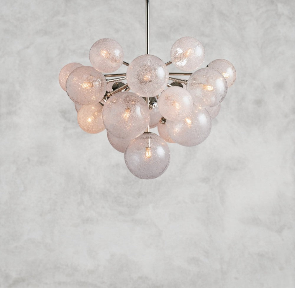 Manterio Glass Chandelier 19/ 37 Lights