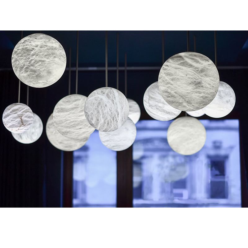 Alabaster Sphere Group Pendant Chandelier,Multi Pendant Light