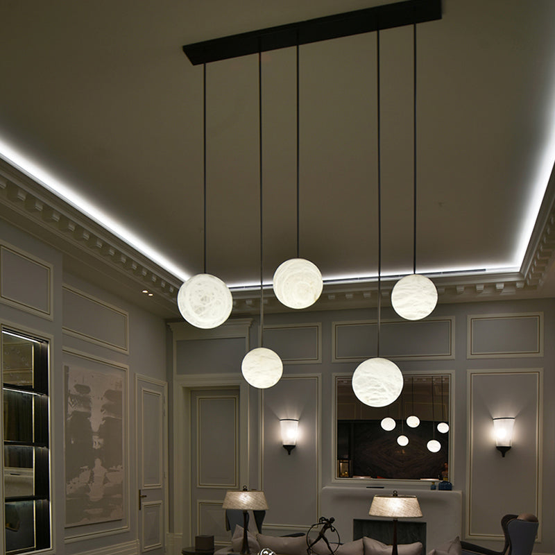 Alabaster Sphere Group Pendant Chandelier,Multi Pendant Light