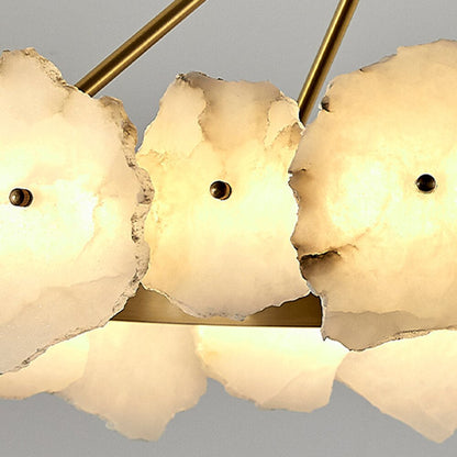 Noes Alabaster Modern Round Chandelier