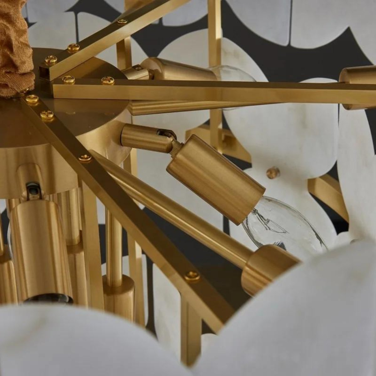 Alabaster Multi-Layer Butterfly Round Chandelier